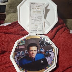 Star Trek Doctor Julian Bashir Collector Plate.
